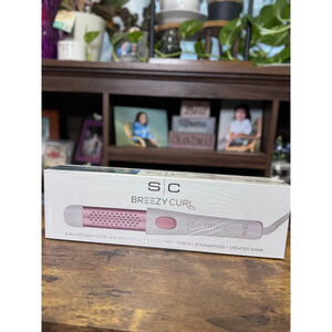 Women's SC Breezy Curl 2-in-1 Hair Styler One Size Pink White